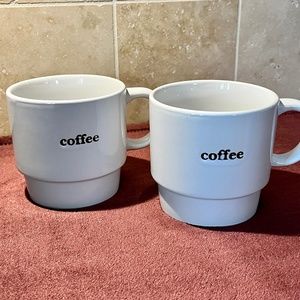 Signature Coffee Break Stackable (2) Mugs (16 oz each)